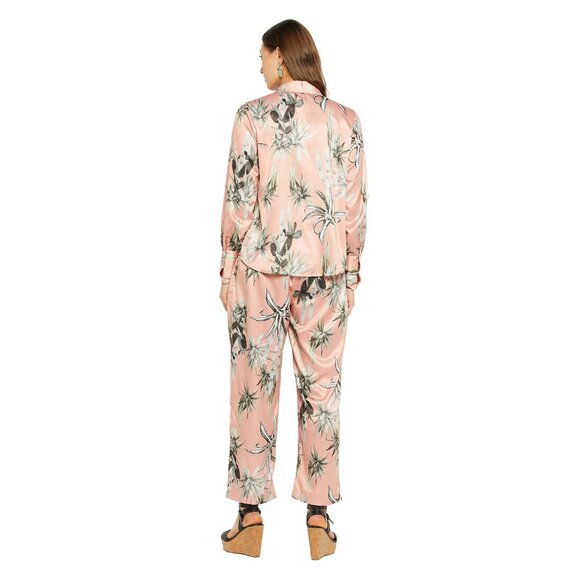 Gypsie Blu Satin Silky Pajama Pant Set for Women Loungewear Sleepwear 2 Piece - Picture 7 of 7